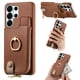 thumbnail image 1 of Funda FOXDOCK para Samsung Galaxy S26 Ultra Diseño con anillo, soporte, almacenamiento y protección RFID-marrón, 1 of 6
