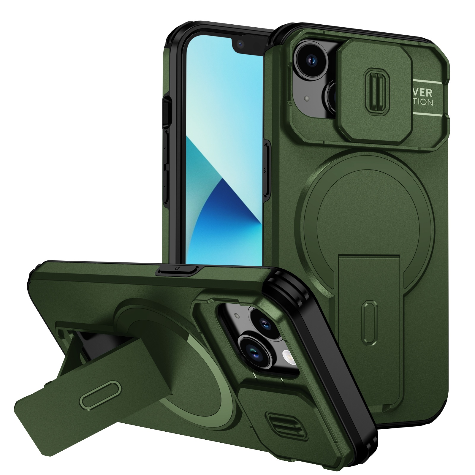 Funda Foxdock Para Iphone 14 – Magnética Antigolpes Con Soporte Y Protección Doble