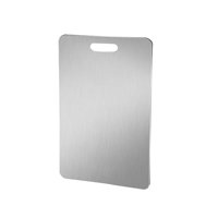 Magideal - Tabla De Cortar De Acero Inoxidable, Tabla De Cortar De Acero Inoxidable Con Mango, Verduras De Carne Resistentes, Bandeja Para Descongelar Tabla Para Pequeño