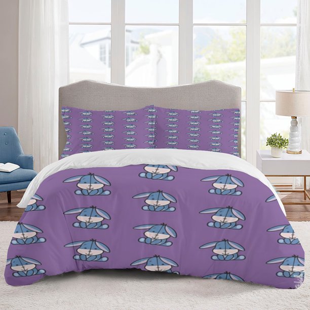 Pooh Bear Bedding Sets Cartoon Duvet Cover Lightweight 3 Piece Bet Sets for Kids Boys Girls