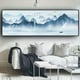 thumbnail image 1 of 1pc Chinese Style Mountain Landscape Canvas Painting for Living Room - Modern Posters and Prints with Blue Picture Art - Frameless Home Decor, 1 of 2
