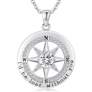 Collar Heshpaws Compass S925 Plata