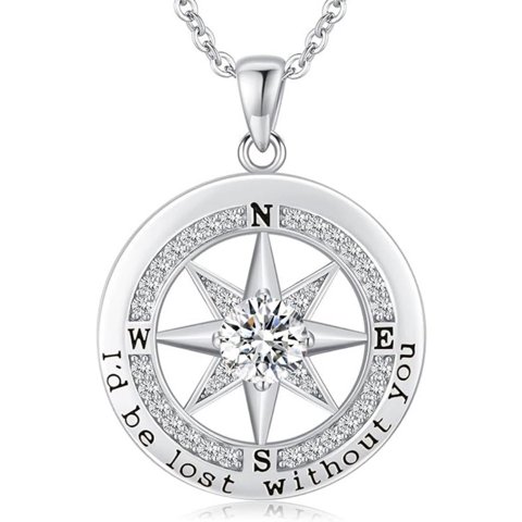 Collar Heshpaws Compass S925 Plata