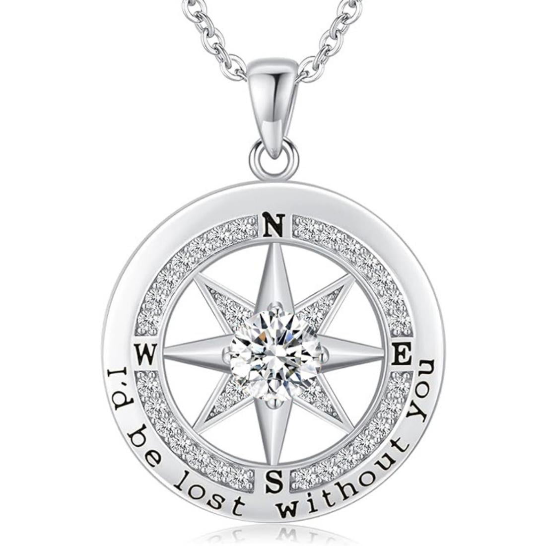 Collar Heshpaws Compass S925 Plata