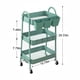 thumbnail image 2 of Rolling Cart danpinera de almacenamiento de metal de 3 niveles, verde, con ruedas, 2 of 9