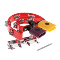 Magideal - Juego De Tambor De Campana De Pandereta Con Abrazadera, Bloque De Plástico, Acompañamiento De Música Musical De Metal Con Perno De Montaje, Bloque De A