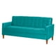 thumbnail image 5 of Futón Sofá Cama Genova Tela Velvet Turquesa, 5 of 8