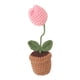 thumbnail image 1 of Mini Maceta Rústica Con Flores Tejidas A Mano, Estante Para Regalo De Cumplea?os Y Día De San Valentín, Tulipanes Rosas, 1 of 5