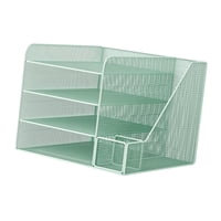 Bothyi - Organizador De Escritorio Decorativo Para Documentos, Ideal Para Dormitorios, Apartamentos Y Escuelas, Color Verde.