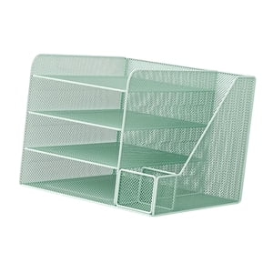 Bothyi - Organizador De Escritorio Decorativo Para Documentos, Ideal Para Dormitorios, Apartamentos Y Escuelas, Color Verde.