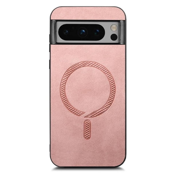 Magnetic Slim Case for Google Pixel 8 Pro with Camera Guard & Anti-Scratch Back Pink