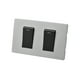 thumbnail image 2 of Pack 5 Interruptores Doble Metálico 924 16a - Gris Negro, 2 of 3