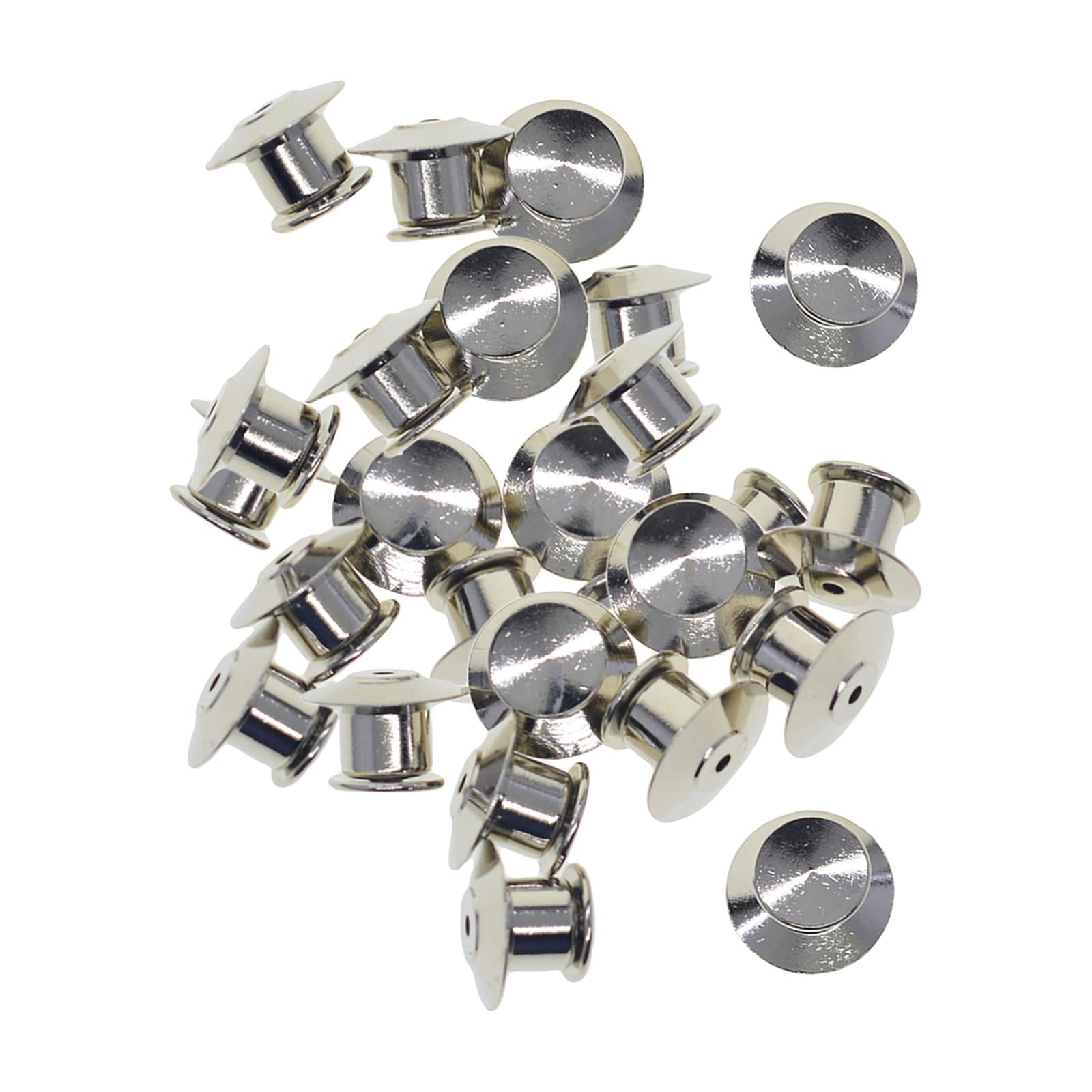 Magideal - 24 Pines De Metal Duraderos, Pasadores De Bloqueo, Cierres De Repuesto Para Insignias, Broches, Pines De , Insignias De , Accesorios De , Plata