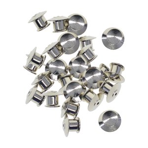 Magideal - 24 Pines De Metal Duraderos, Pasadores De Bloqueo, Cierres De Repuesto Para Insignias, Broches, Pines De , Insignias De , Accesorios De , Plata