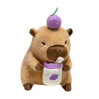 Bothyi - Juguete De Peluche De Capibara, Decoración Realista De La Habitación De Los Niños, Juguete De Peluche De Capibara Para La Familia, 30 Cm, Uva