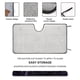 thumbnail image 2 of Úrsula Parasol para Parabrisas Delantero Protector Plegable, Visera Solar para Auto Bloquea Rayos UV Mantiene tu Vehículo Fresco140cm*76cm, 2 of 6