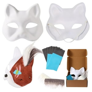 Máscara Para Gatos Therian Varpotle, Hecha A Mano, Con Malla Para Pelo Y Ojos