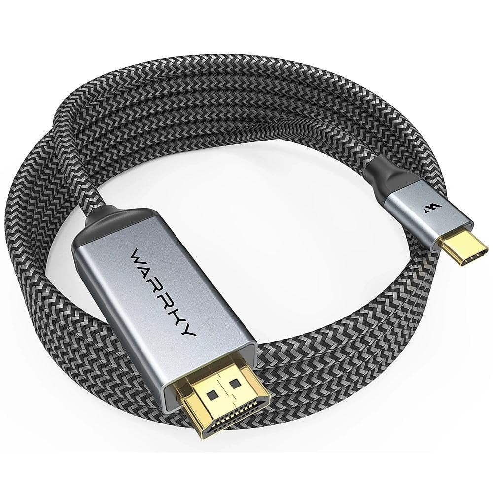 Cable Usb C A Hdmi, Adaptador Warrky Thunderbolt 3 4k De 15 Pies