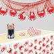 thumbnail image 4 of Faldón para mesa Beistle con cangrejos, plástico blanco, 29 x 4.3' con cangrejo rojo, 4 of 5
