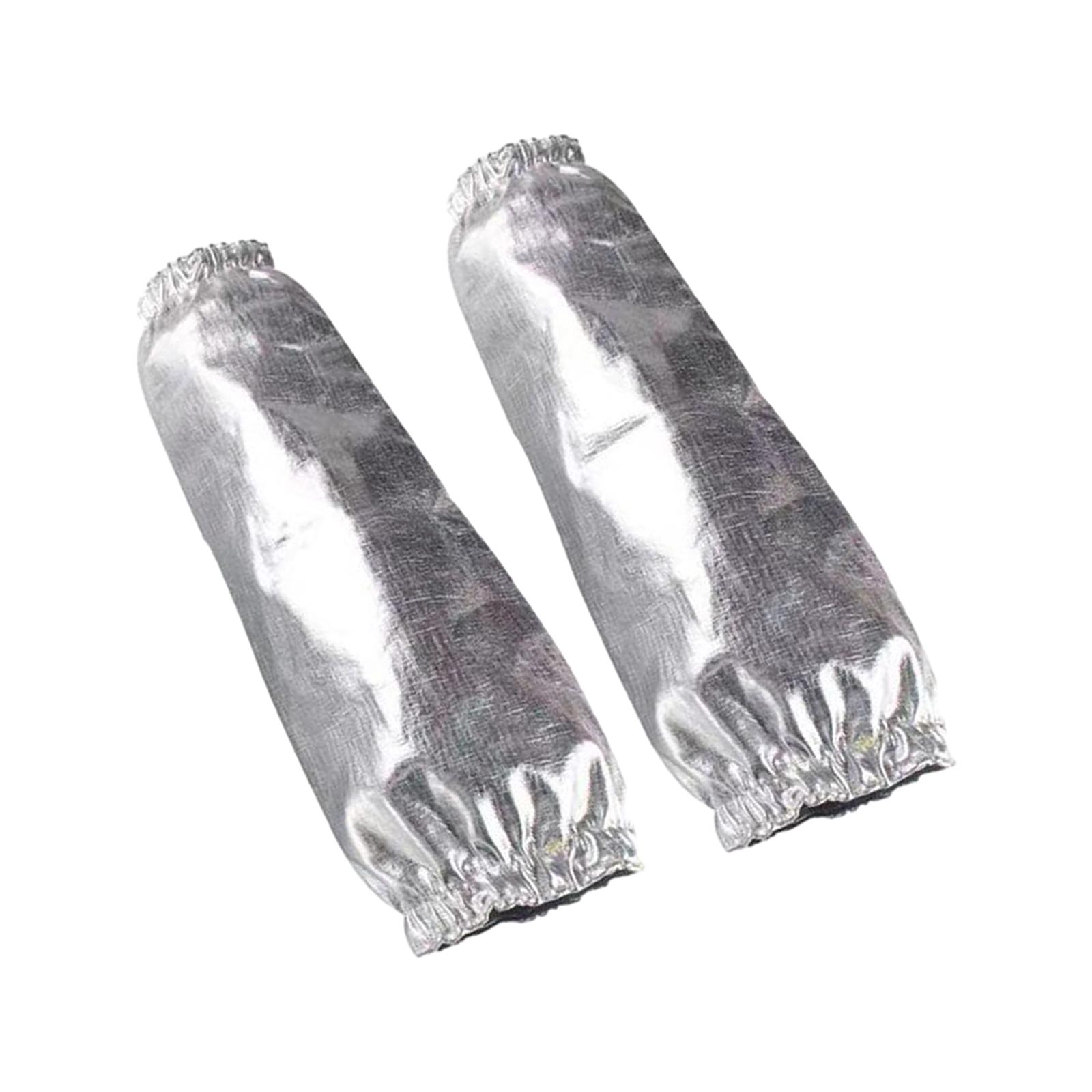 Magideal - 1 Par De Mangas De Soldadura De Papel De Aluminio Sobre La Manga, Multifunción, Guantes Protectores Mangas Resistentes Al Calor Para Hombres De Jardín Opresión