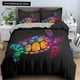 thumbnail image 1 of v1132 Bed Sheets Hot Turtles Bedding Sets Anime Sea Turtles HD Bedspread for Teens Girls Fashion Twin Single Queen King Full Size Duvet Cover 3-Piece Bedding Set (1 Duvet Cover + 2 Pillow Shams) Bed S, 1 of 5