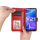 thumbnail image 4 of Funda tipo cartera FOXDOCK para Vivo Y21s , diseño girasol en relieve, cuero PU, cierre magnético, soporte y tarjetero, 4 of 5
