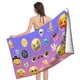 thumbnail image 4 of Emoji Toalla de playa de secado rápido con diseño temático, regalo para mujeres y niñas, ideal para cumpleaños, fans, amantes de la música, uso en la playa o al aire libre,78*180cm, 4 of 6