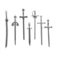 thumbnail image 4 of 7 Uds. de dijes de marcapáginas de , dijes de cuchillo de espadas largas, manualidades DIY, colgantes de cuchillo de Metal de aleación para coll, 4 of 5