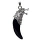 thumbnail image 2 of Punk Rock Roll Lobo Cabeza Dientes Forma Colgante Collar Cadena De Acero Inoxidable, 2 of 3