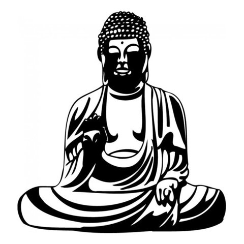 Rienda Libre Graphics - Decomural Buddha Statue India Ws-15442