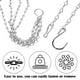 thumbnail image 5 of 10 cadenas para cestas colgantes, cadena de repuesto de metal resistente de 25 cm, cadenas plateadas para colgar macetas, colgadores para plantas de jardín con ganchos y clips para cestas colgantes, c, 5 of 7