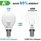 thumbnail image 3 of Bombilla LED ORALUCE E12 de 5 W, 3000 K, 450 lm, no regulable, paquete de 6, 3 of 9