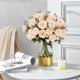 thumbnail image 3 of Ramo de flores artificiales Pusuny Peonies, seda, color beige, 4 unidades, 3 of 9