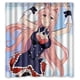 thumbnail image 1 of Cortina de ducha de anime con diseño de chica encantadora, juego de cortinas de baño con ganchos, tamaño 66 x 72 pulgadas, 1 of 3