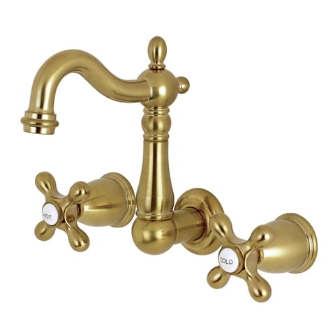 Grifo De Baño Kingston Brass Ks1227Ax Para Montaje En Pared, 8 Pulgadas