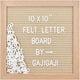 thumbnail image 1 of Felt Letter Board, 10 x 10 inch Wooden Frame, Beige, 1 of 3