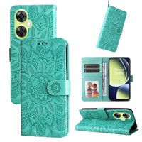 Funda Tipo Cartera Foxdock Para Oneplus Nord N30 , Diseño Girasol En Relieve, Cuero Pu, Cierre Magnético, Soporte Y Tarjetero