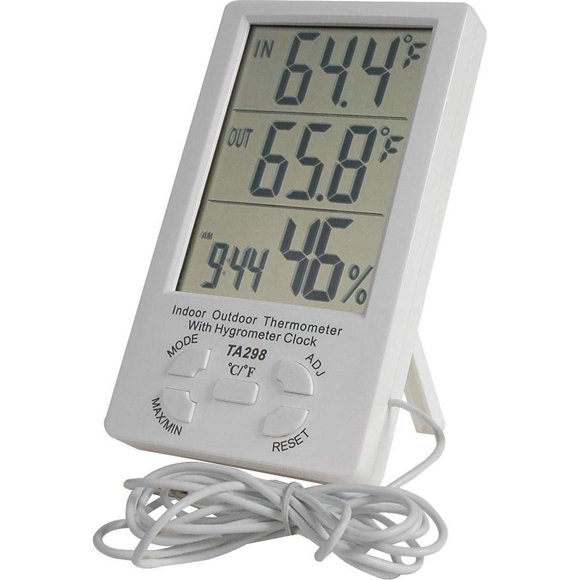 Termómetro multicomp PRO con pantalla LCD y reloj °C/°F