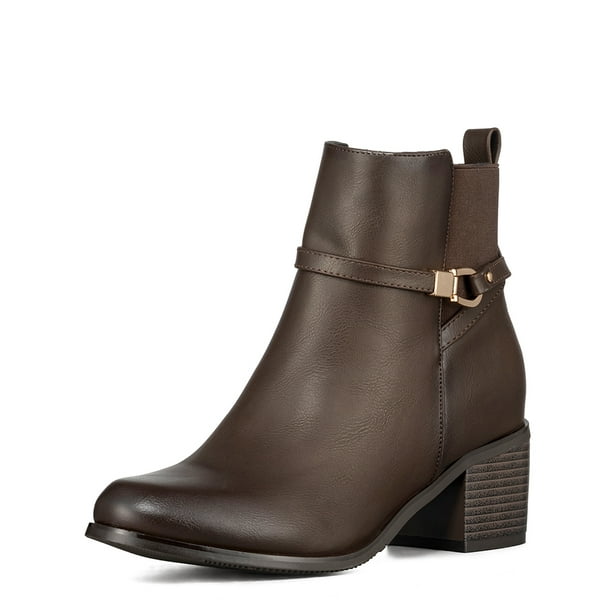 Botin Casual Mujer De Moda Vintage Tacon Grueso Weide ZS66