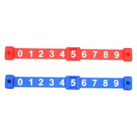 Magideal - 2 Contadores De Puntuación De Futbolín, Indicadores De Marcador De Futbolín Para Niños, Marcador De Fútbol De Mesa Para Accesorios De Máquinas De Fútb Rojo Y Azul