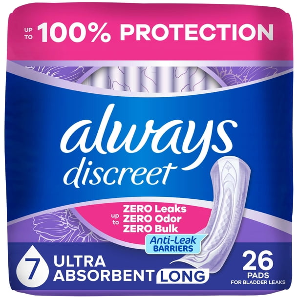 Protectores para Incontinencia para Adultos Always Discreet Ultra Absorbentes 26 unidades