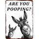 thumbnail image 1 of Letrero metal burro estás haciendo caca divertido estaño baño inodoro 20x30 cm, 1 of 6