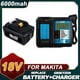thumbnail image 1 of DC18RF Batería de 18V 6000mah + Cargador Herramientas Eléctricas Cargador Rápido de 3.5A para Makita Batería de ion de Litio de 18V BL1830B BL1850B BL1860B BL1860B-2 BL1840, 1 of 7