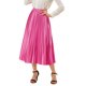 thumbnail image 1 of Falda de fiesta plisada midi con cintura elástica metálica para mujer NOMADIC NOOK S Rosa Rojo, 1 of 7