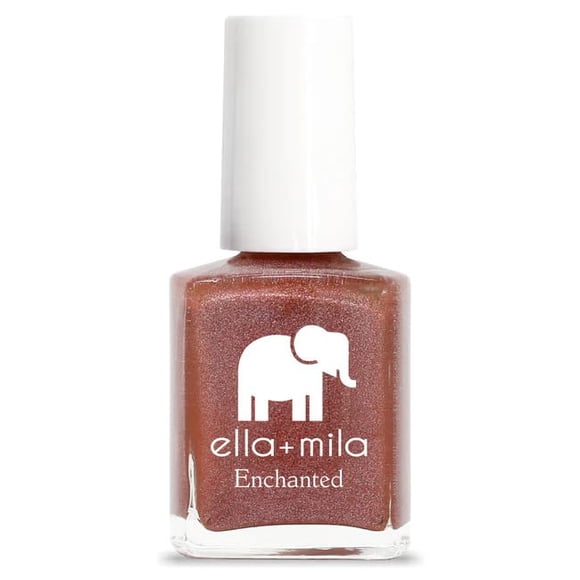 Esmalte de uñas ella+mila Quick Dry, holográfico de larga duración, rojo y naranja