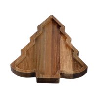 Magideal - Bandeja De Madera Para Servir Navideña, Bandeja Para Desayuno, Platos Navideños, Plato Para Aperitivos, Centro De Mesa, Bandeja Para Comida, Días Fest Árbol De Navidad
