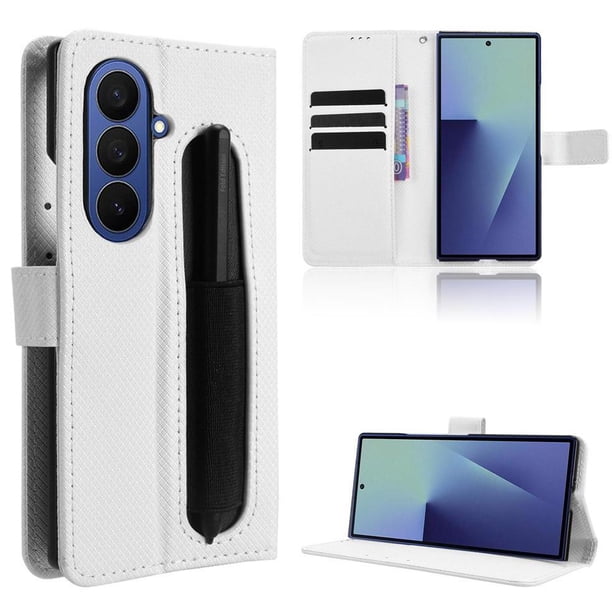 Funda Billetera para Motorola Moto G15 Power 4G con Ranuras y Soporte Azul