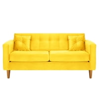 Bodevir - Sofa New Retro 3C Felpa 04 Amarillo