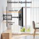 thumbnail image 4 of Soporte de pared para TV IWORKBOARD de movimiento completo para 13-32'', 4 of 9