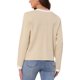 thumbnail image 3 of INSPIRE CHIC Cardigan de Punto para Mujer con Mangas Cortas y Botones de Contraste en el Cuello Redondo XS Beige, 3 of 6